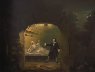 David Garrick und George Anne Bellamy in Romeo und Julia, Akt V, Szene iii